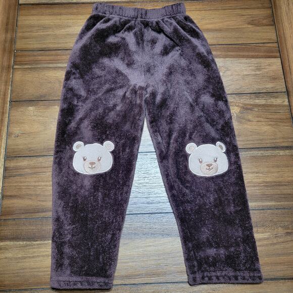 Girls Love Pink Super Soft Dark Brown Teddy Bear Pajama Set - Size 7/8 - Picture 5 of 8